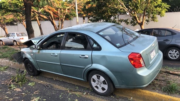 Automovilista se queda dormido y se impacta contra árbol en Veracruz(+Video)