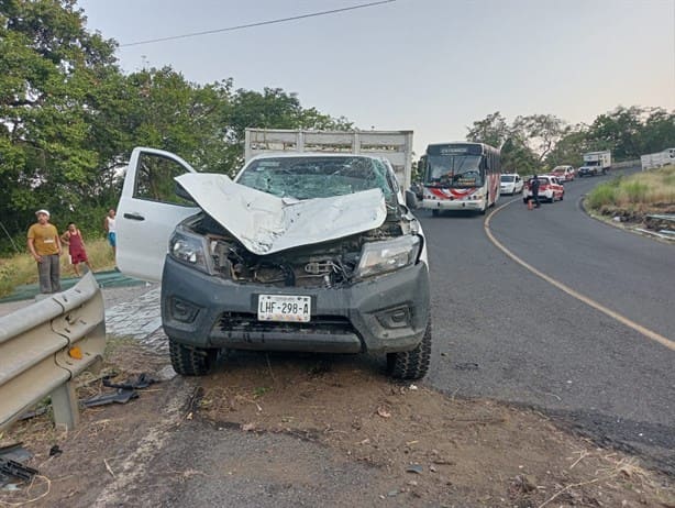 Se registra accidente múltiple sobre la carretera a San Andrés Tuxtla