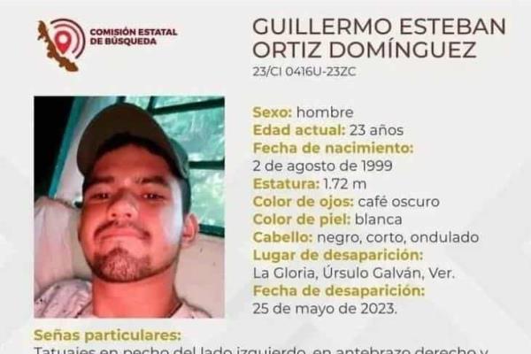 Hace casi un mes desapareció Guillermo Esteban en Úrsulo Galván