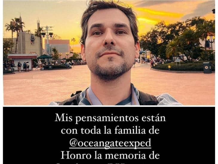 Alan Estrada envía condolencias a familias de la tripulación del Titán