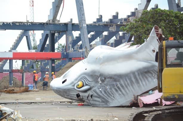 ¿Qué pasó con las cabezas de tiburón del estadio Luis “Pirata” en Veracruz?