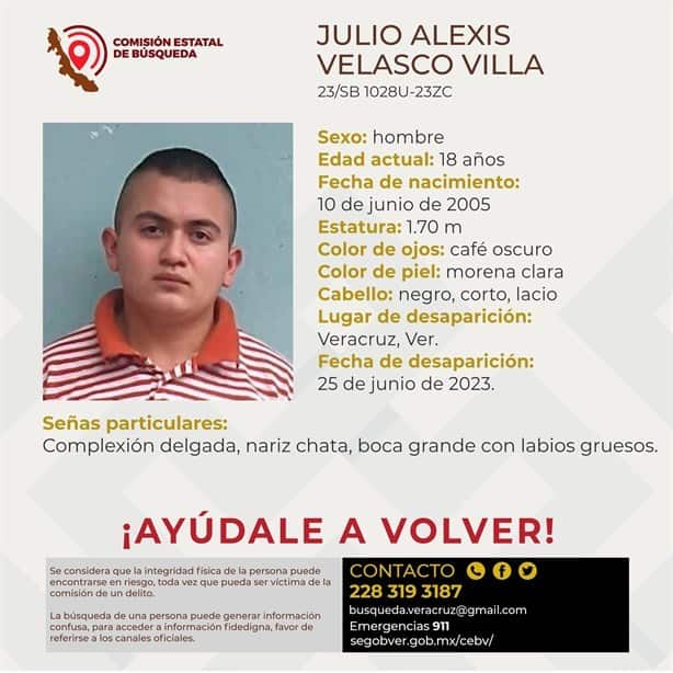 Desaparece joven en calles de Veracruz; urge su localización