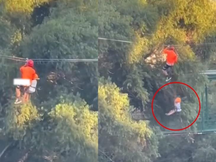 Niño cae de 5 metros de alto en tirolesa de parque de diversiones en Monterrey (+Video)