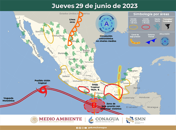 Onda Tropical 8: ¿Cuándo entra a México y qué estados serán afectados?