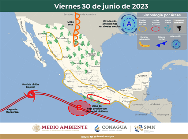 Onda Tropical 8: ¿Cuándo entra a México y qué estados serán afectados?