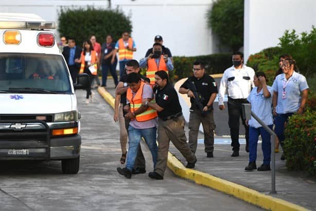 Realizan simulacro de incendio en la FGR en Veracruz | VIDEO