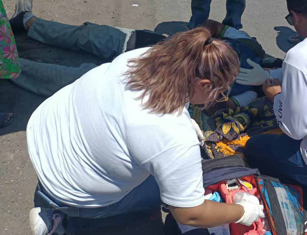 Motociclista resulta herido tras derrapar en Úrsulo Galván