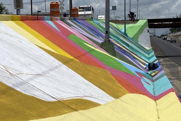 Arte urbano se expande en Veracruz, Omar Flores crea segundo mural más grande de la entidad