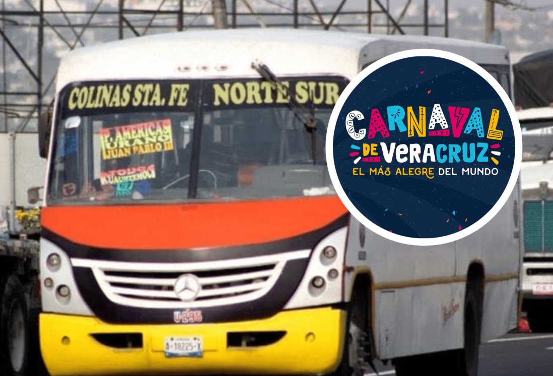 Estas rutas de camiones urbanos ampliarán sus horarios por Carnaval de Veracruz 2023