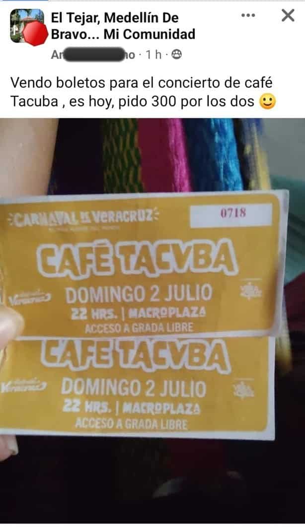 Alertan por la venta de falsos boletos para conciertos del Carnaval de Veracruz