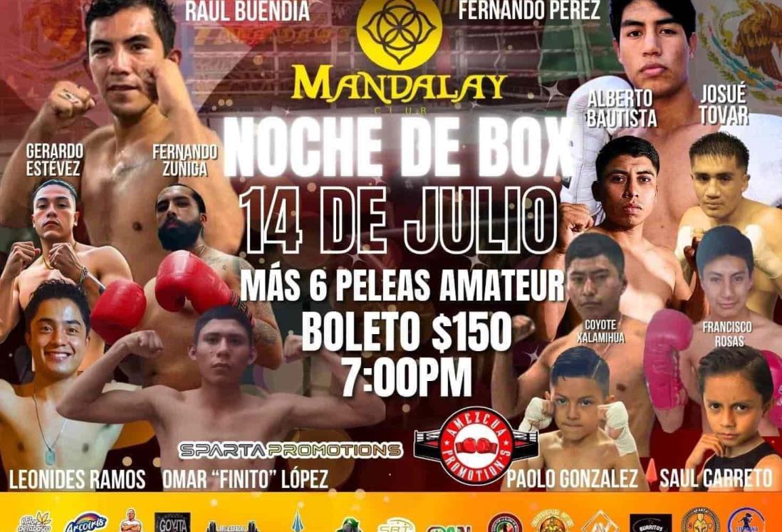 Dan a conocer función Noche de Box en Boca del Río