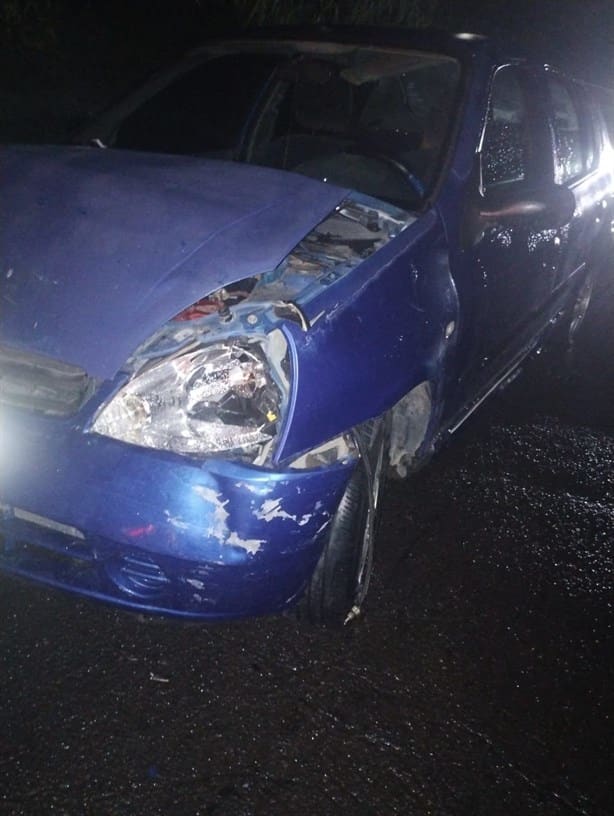 Aparatoso accidente en el tramo carretero Tierra Blanda-La Tinaja