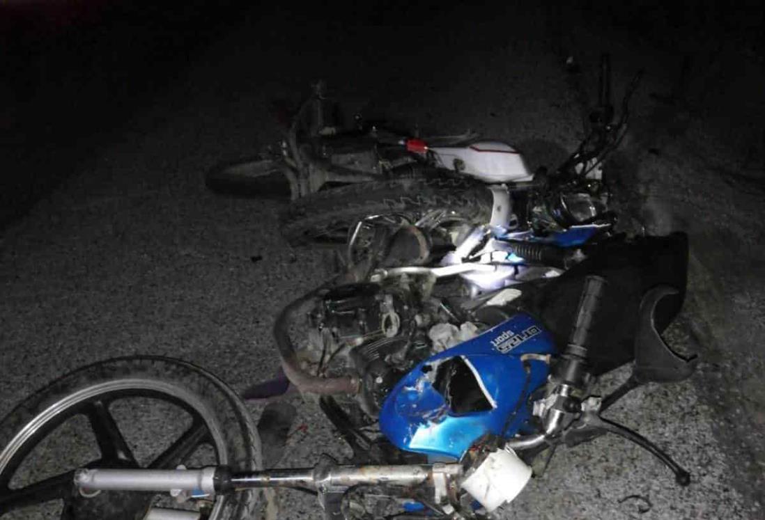 Choque de motociclistas deja dos heridos en carretera Cardel-Chachalacas