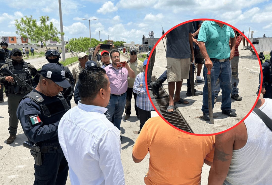 Policías intentan desalojar a invasores en Puente Moreno y los repliegan | VIDEO