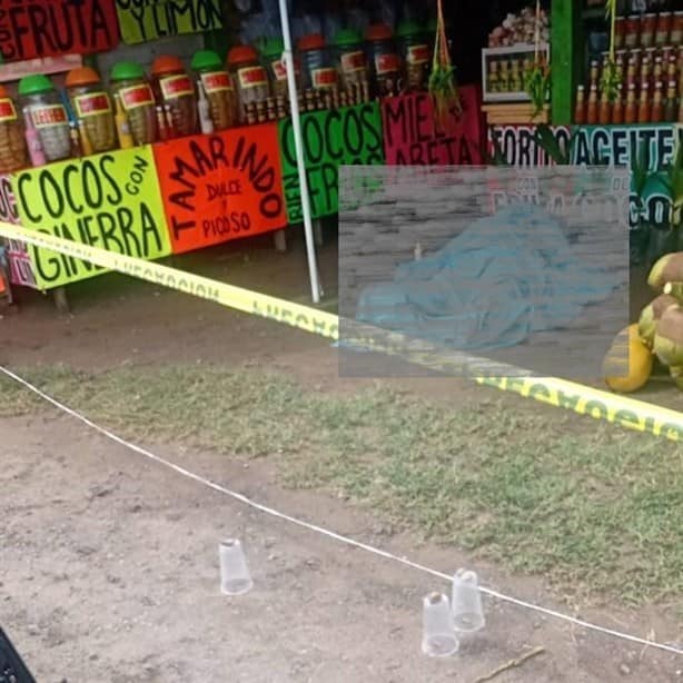 Asesinan a locatario de aguas frescas en Tecolutla