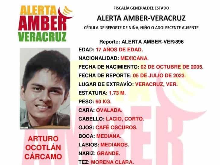 Emiten Alerta Amber para localizar a joven en el puerto de Veracruz