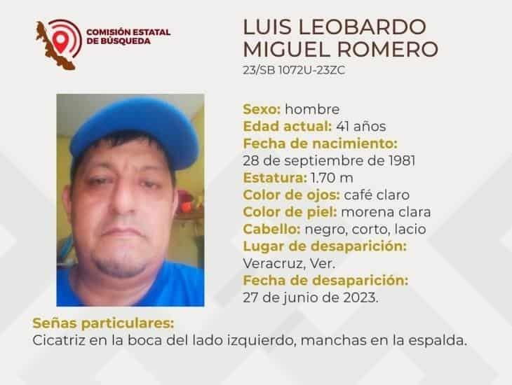 Buscan a Luis Leobardo, desapareció hace 10 días en la ciudad de Veracruz