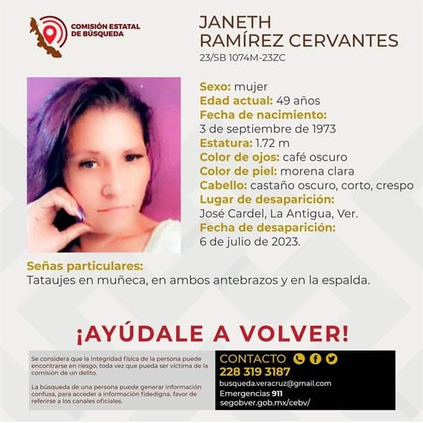 Estas son los últimos desaparecidos de julio en Cardel, Veracruz