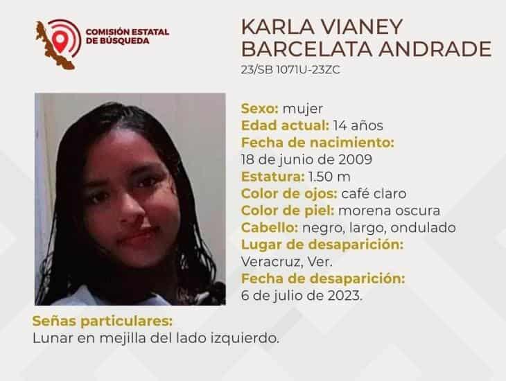 Buscan a Karla Vianey de 14 años, desapareció en Veracruz
