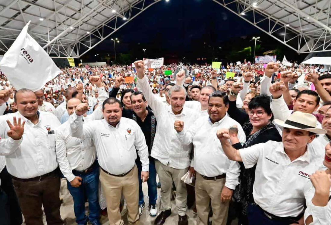 Masivo apoyo de Veracruz para Adán Augusto y Sergio Gutiérrez