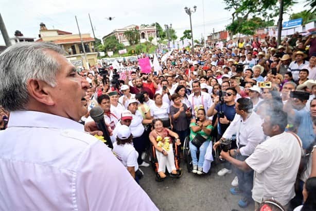 Masivo apoyo de Veracruz para Adán Augusto y Sergio Gutiérrez
