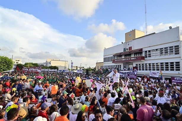 Masivo apoyo de Veracruz para Adán Augusto y Sergio Gutiérrez