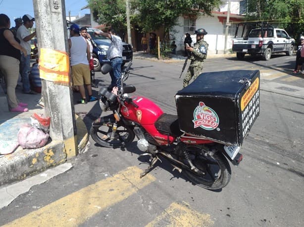 Motociclista atropella a niño en colonia de Veracruz
