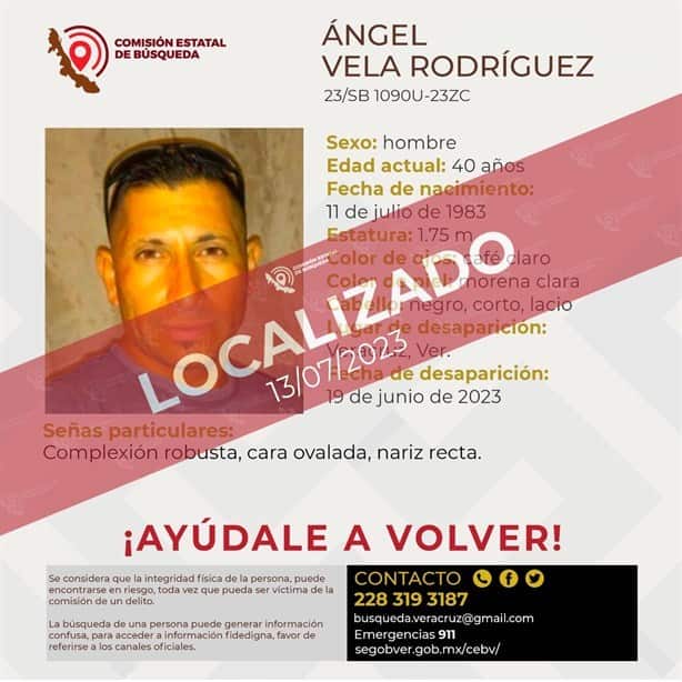 Localizan a Ángel Vela en Veracruz, tenía reporte de desaparición desde junio
