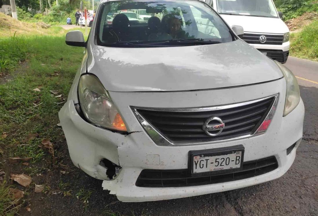 Se estrella contra taxi en bulevar de San Andrés Tuxtla