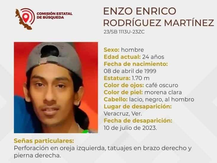 Buscan a Enzo Enrico en Veracruz, tiene 5 días desaparecido