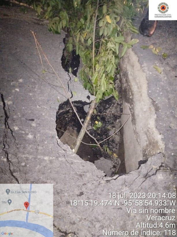 Lluvias han generado estragos en estructura del puente de Cosamaloapan