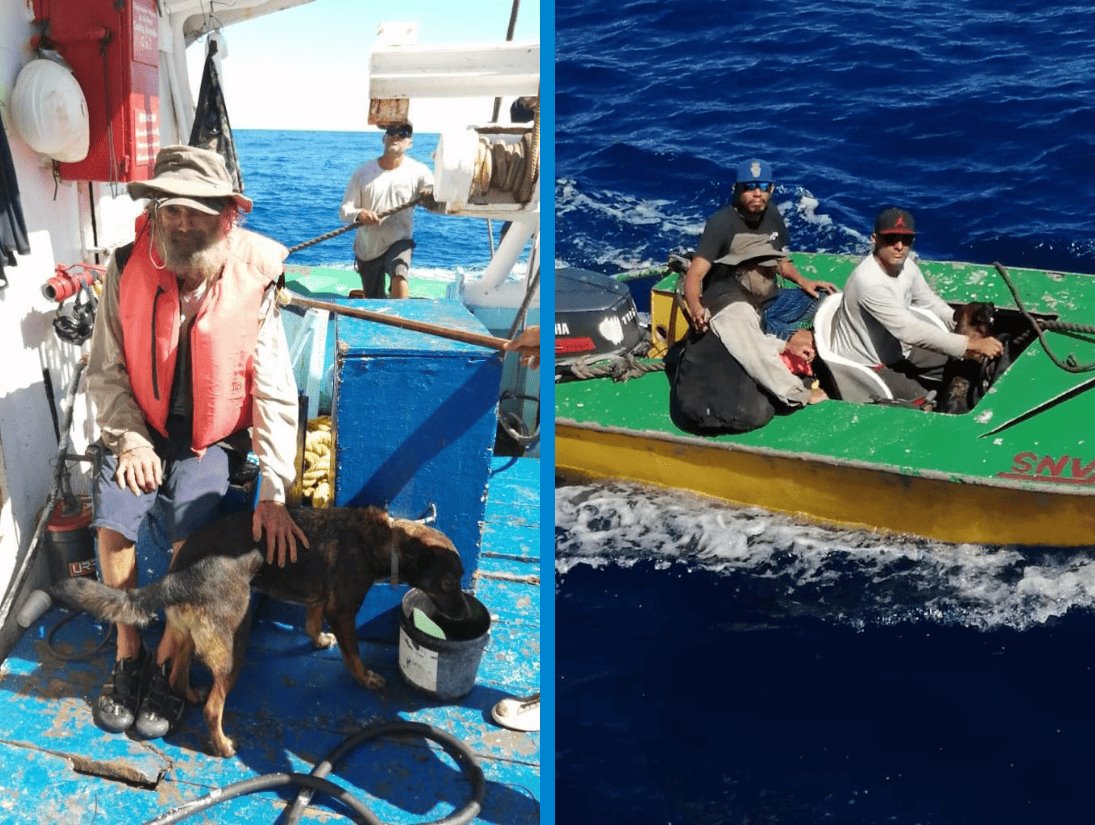 La historia del hombre que sobrevió dos meses en el mar junto a su perrita