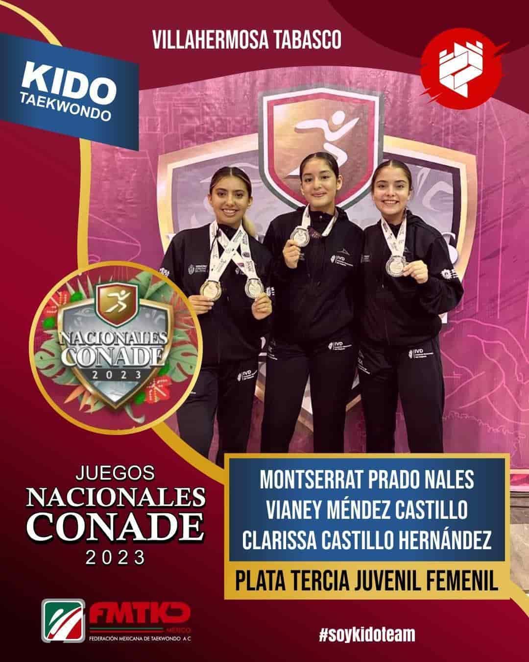 Brillan jóvenes de TKD en Juegos Nacionales