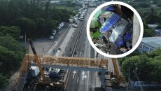 Puente dañado por tráiler en Veracruz será reparado por constructora: SICT