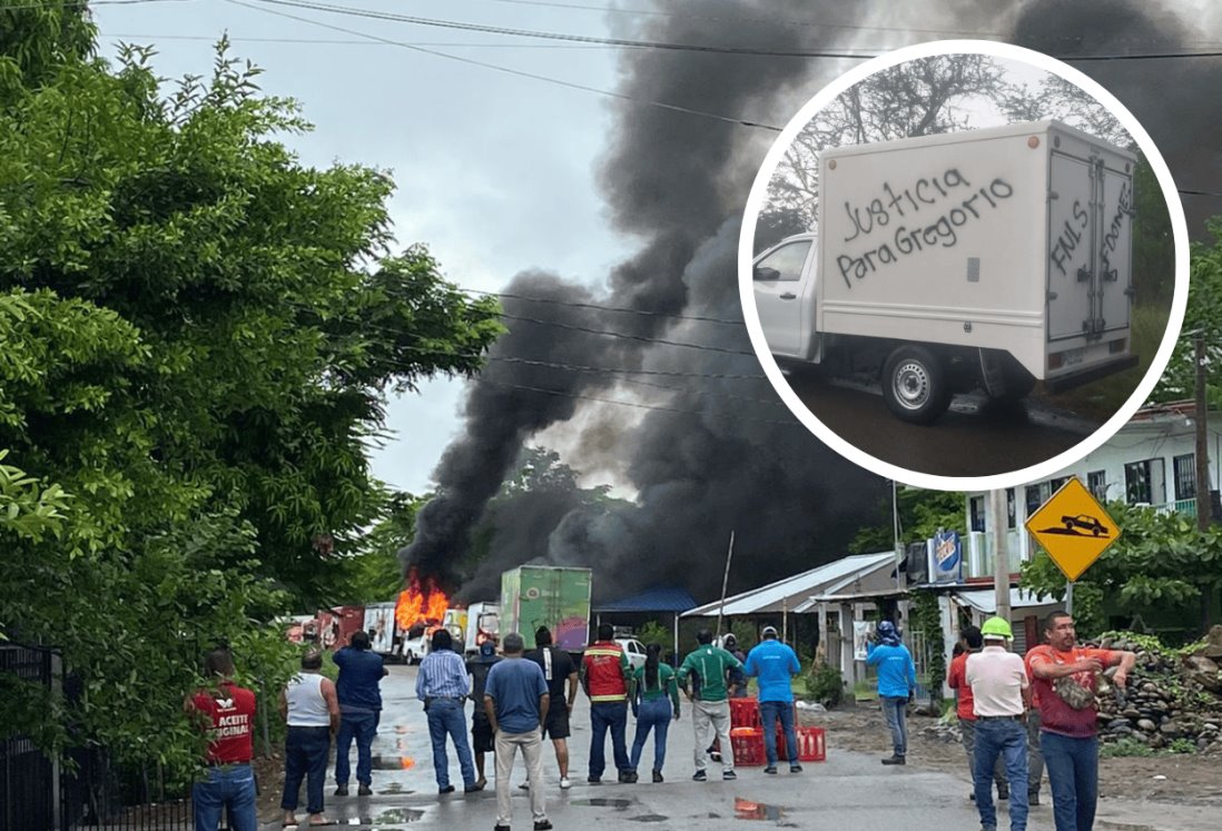 Incendian patrullas y vehículos en Tantoyuca; protestan por asesinato de un líder