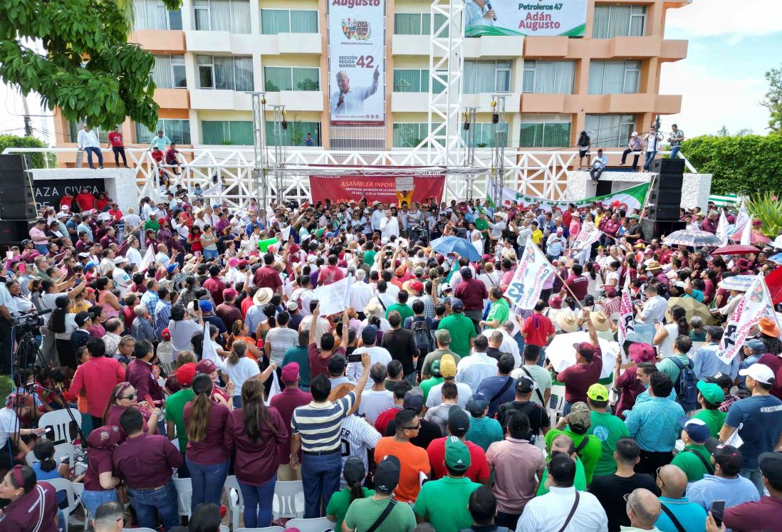 Adán Augusto López Hernández cumple 100 Asambleas Informativas en su recorrido nacional