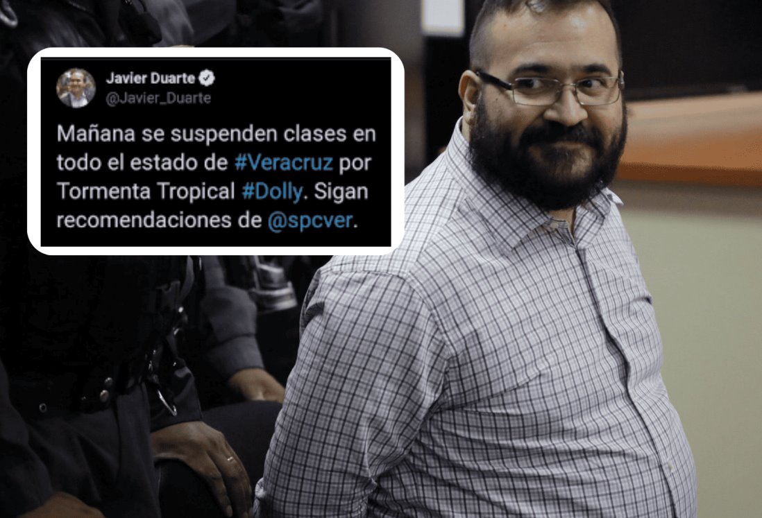 Javier Duarte recuerda en redes cuando cancelaba clases por lluvias en Veracruz