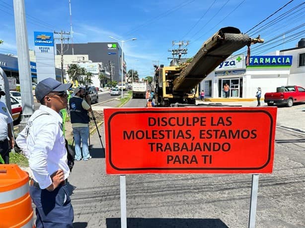 ¡Por 2 meses! Cierran esta avenida de Boca del Río por obra de concreto hidráulico