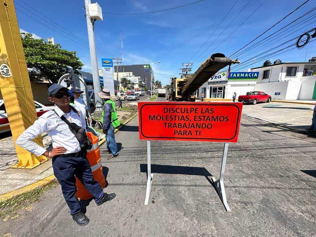 ¡Por 2 meses! Cierran esta avenida de Boca del Río por obra de concreto hidráulico