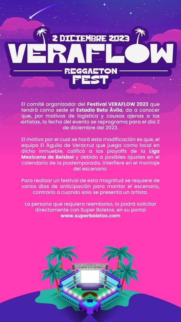 Posponen fecha del Veraflow Reggaeton Fest en Boca del Río