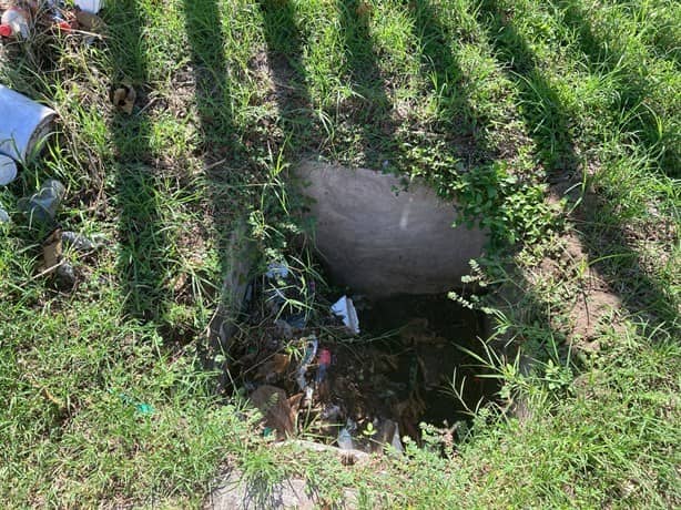 Peligro por enorme hoyo en zona UV de Boca del Río