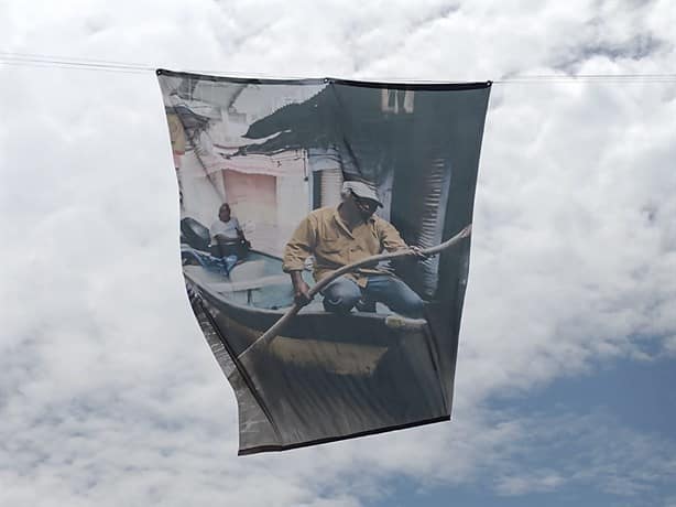 Muestra fotográfica aérea en la Macroplaza del Malecón de Veracruz