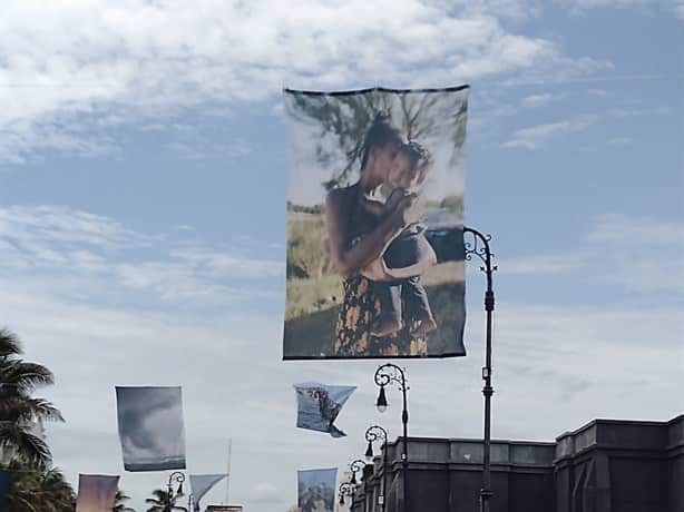 Muestra fotográfica aérea en la Macroplaza del Malecón de Veracruz
