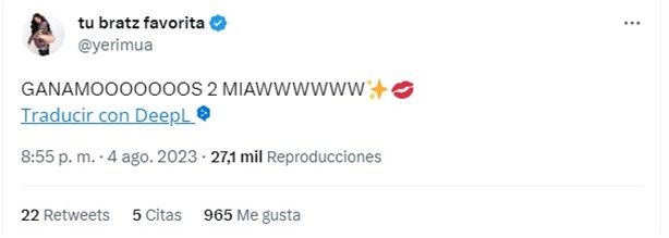 Yeri MUA gana dos premios en los MTV MIAW 2023