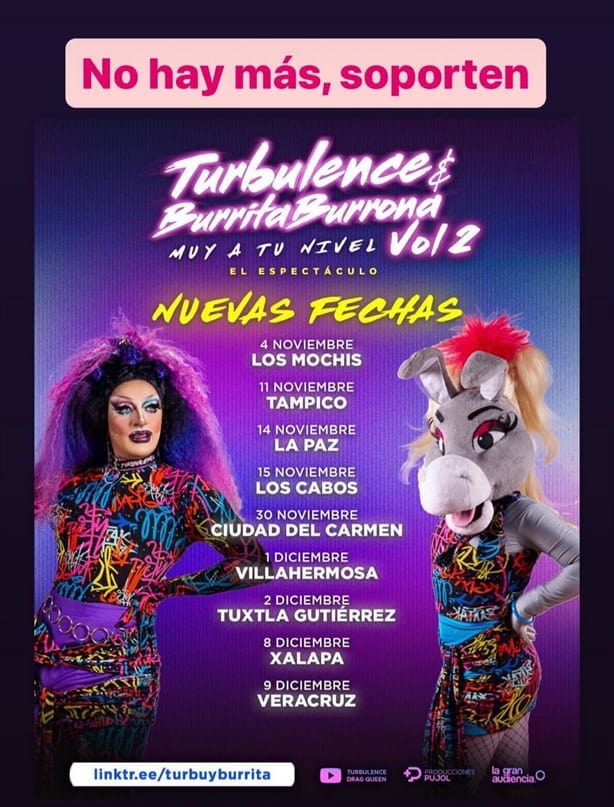 “Burrita Burrona” y “Turbulence” realizará show en el puerto de Veracruz