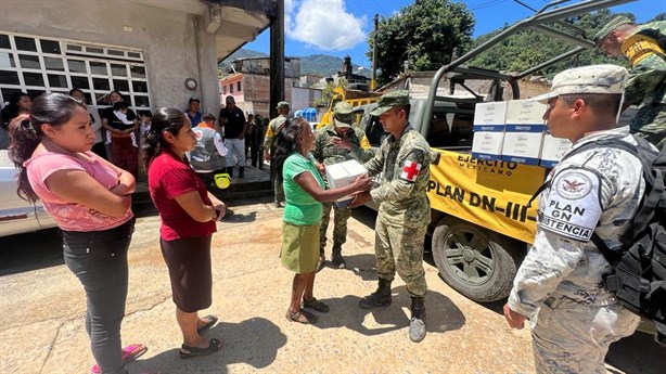 Ejército aplica Plan DN-III en Zongolica tras deslaves e inundaciones