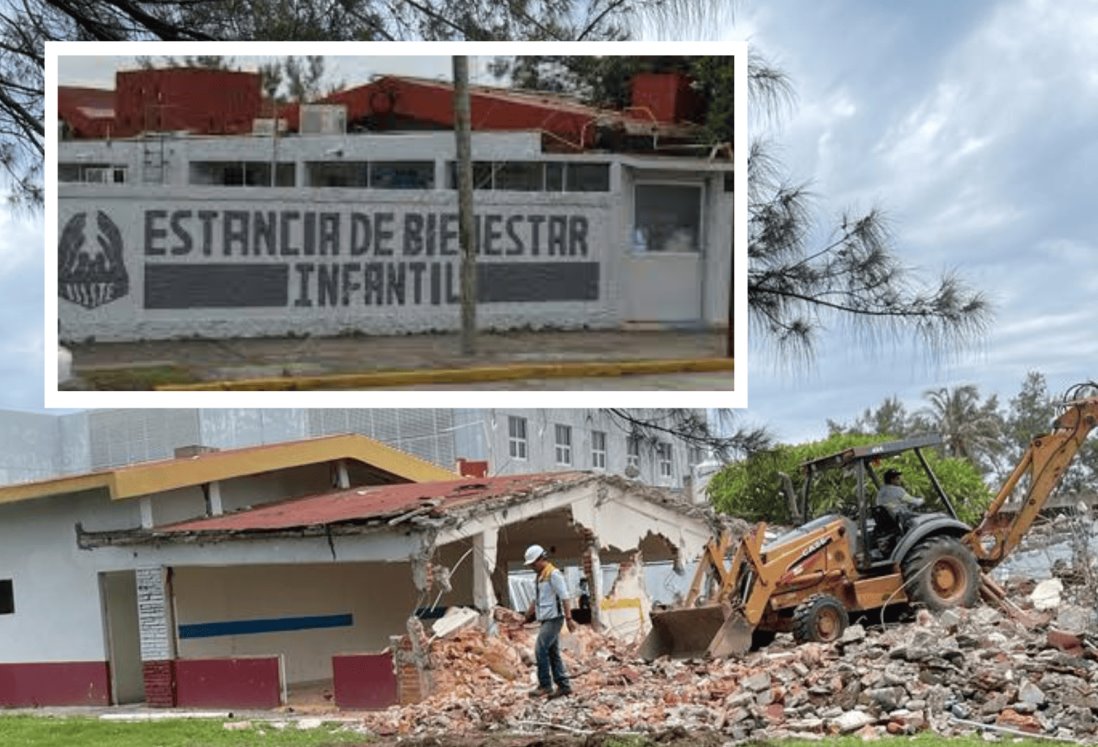 Inicia demolición de estancia infantil del ISSSTE en Boca del Río