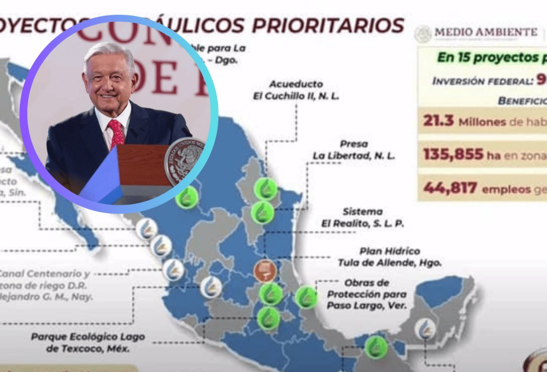 AMLO destaca avances en infraestructura hidráulica