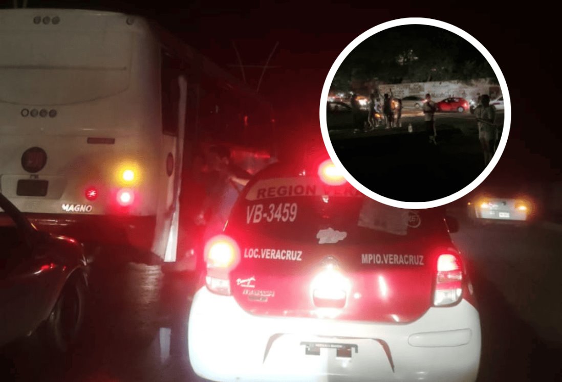 Bloquean la carretera Veracruz-Medellín; apagón afecta a Las Vegas y Puente Moreno