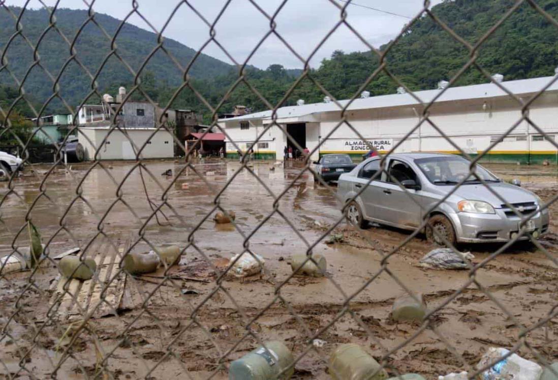 Destruido almacén de Diconsa en Zongolica